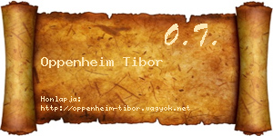 Oppenheim Tibor névjegykártya